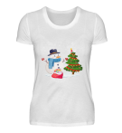 Weihnachts-Sweatshirt Für Damen – Mit Schneeflocken Und Rentieren, Kapuze, Langärmelig, Festlich