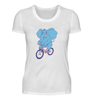 Elephant with bicycle