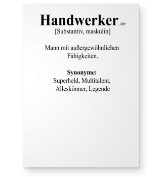 Handwerker Zimmermann Spruch