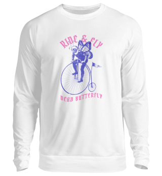 Skeleton on a bike and butterflies !!!