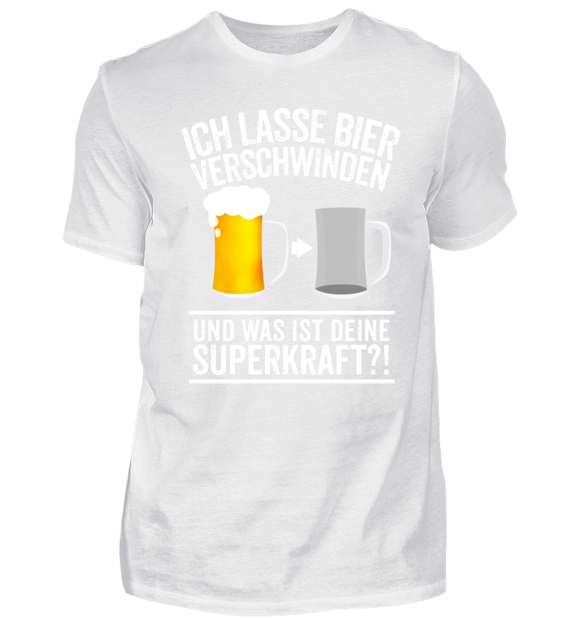 Cooler Bier Spruch Superkraft Bierfest Herren Basic Shirt Shirtee