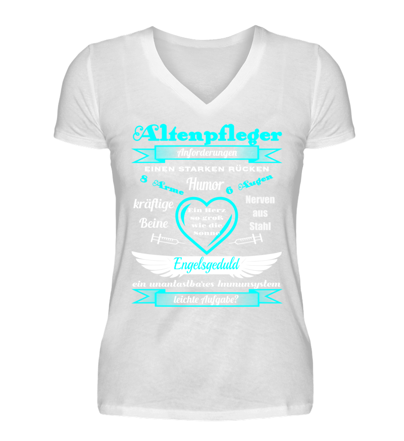 Altenpfleger VNeck Damenshirt Shirtee.de / Online Custom T Shirts