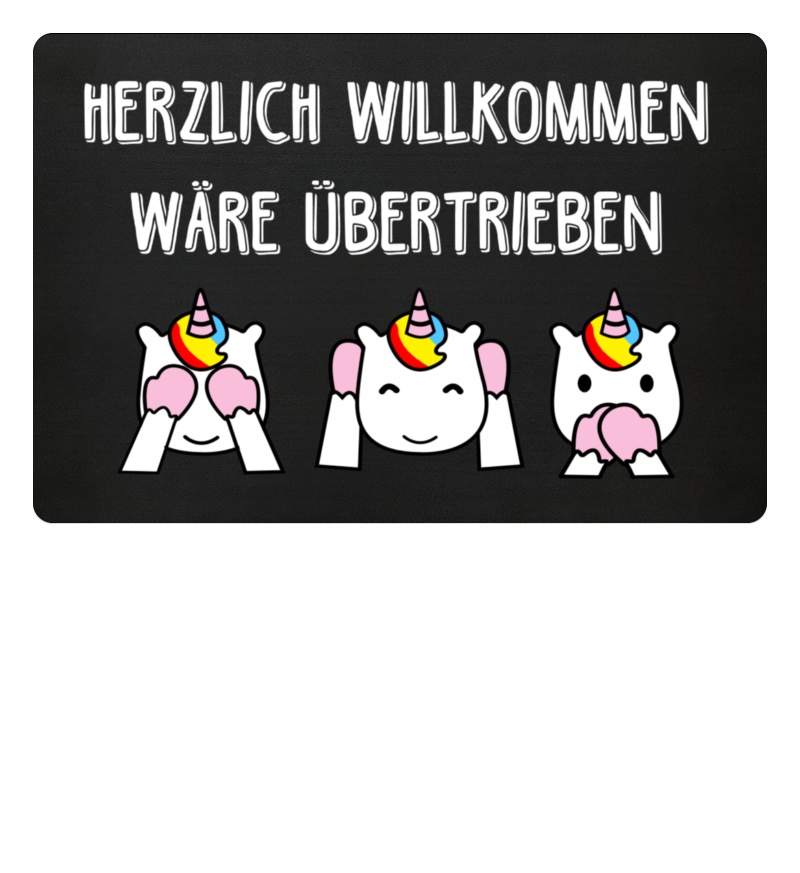 Lustige Fußmatte – 'Herzlich Willkommen Wäre übertrieben', 60x40 Cm, Waschbar