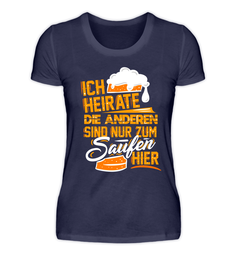 Hochzeit JGA Lustige Sprüche Damen Basic TShirt Shirtee.de / T