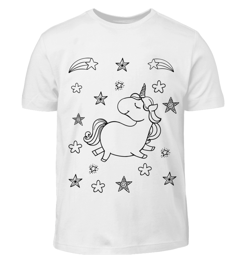 AusmalEinhorn Kinder TShirt zum Ausmalen Shirtee.de